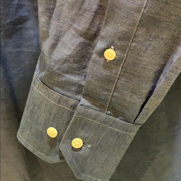 Neiman Marcus Blue Dress Shirt (Large) - Picture 5 of 6